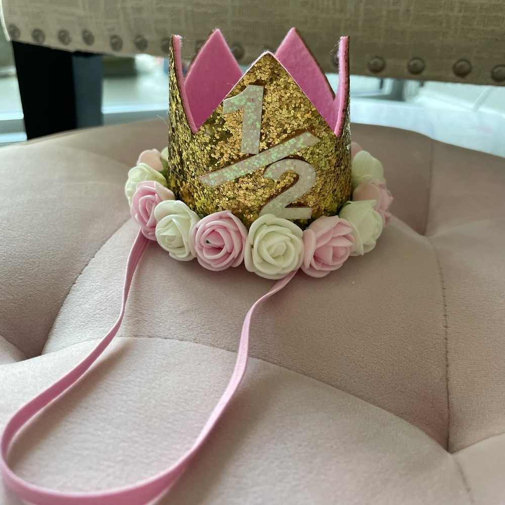 Baby Half Birthday Crown